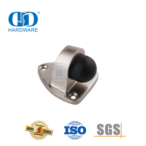 Supports de porte hémisphère en caoutchouc en acier inoxydable 304 pour accessoires de porte en métal-DDDS029