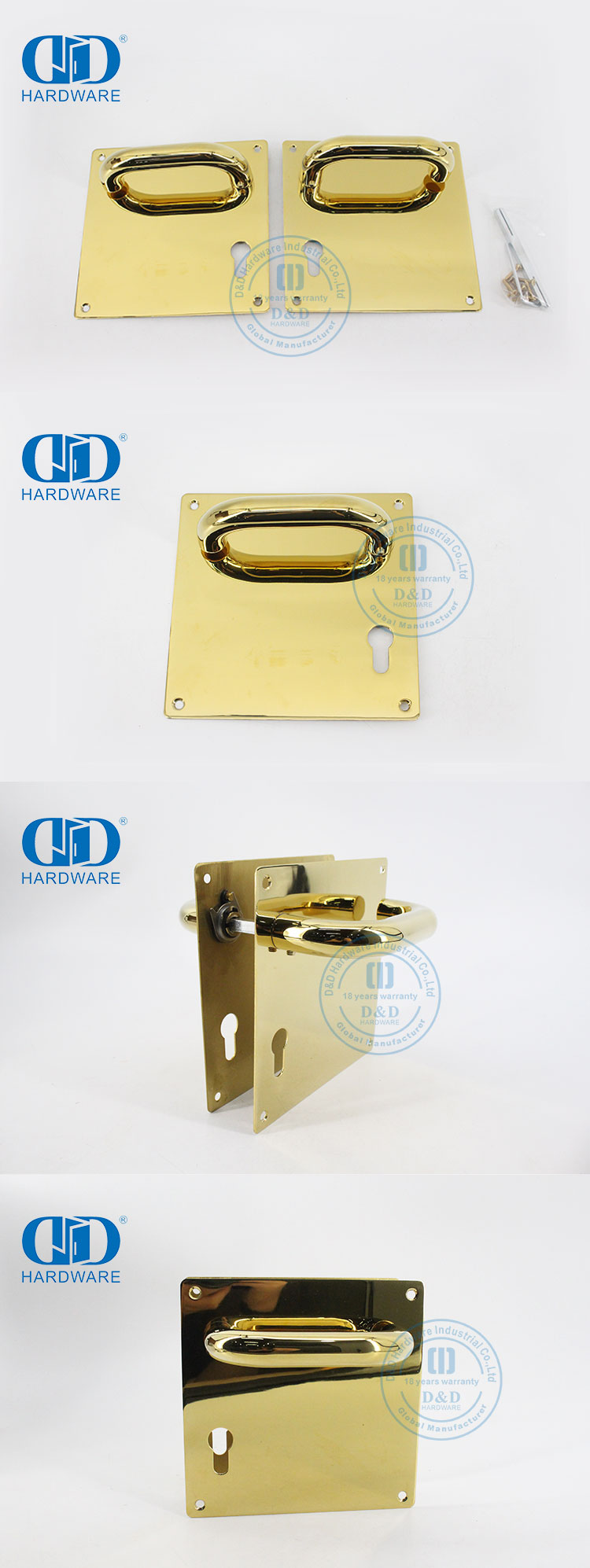 Poignée de porte en acier inoxydable