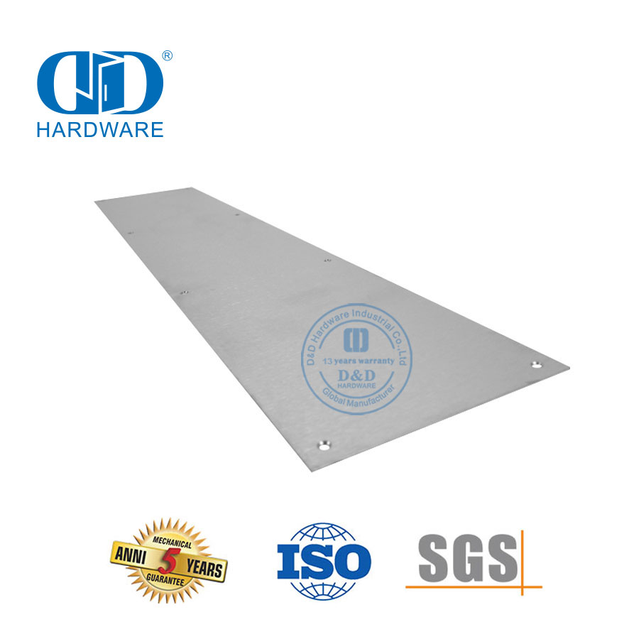Haute qualité en acier inoxydable différentes positions utilisation fond de protection intérieur extérieur porte coup de pied Plate-DDKP001