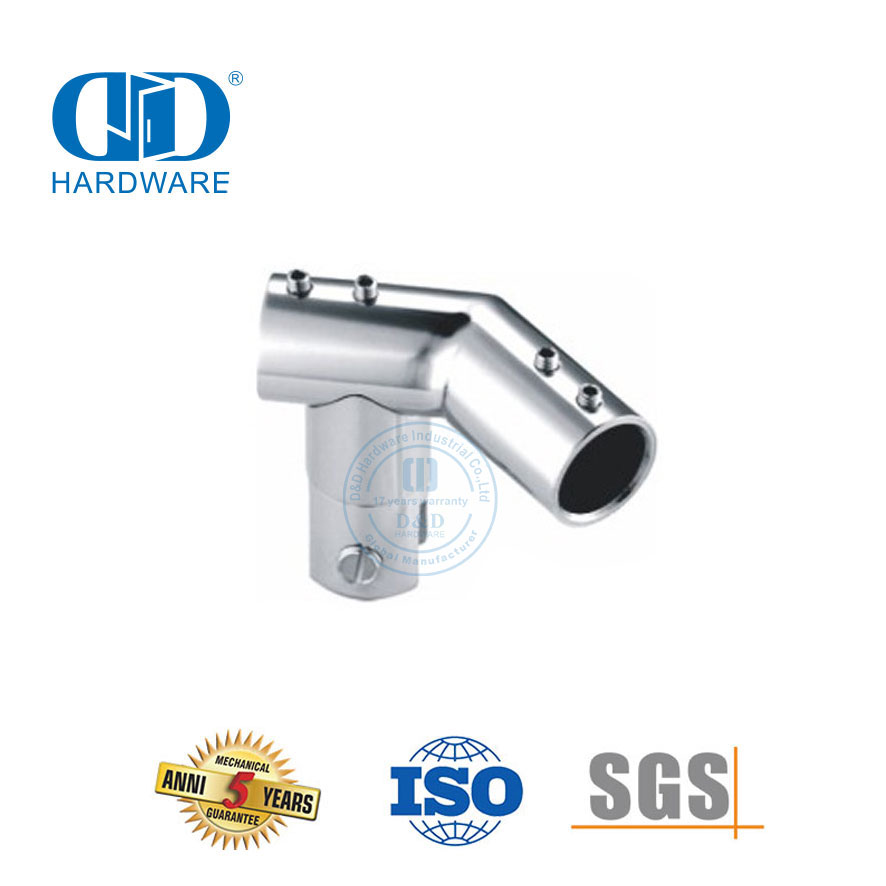 Tuyau réglable en acier inoxydable pour tuyau, connecteur en verre de miroir, support de panneau en verre Connector-DDSC039