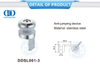 Raccord de verre en acier inoxydable, dispositif anti-saut, accessoire de meubles-DDSL001-3