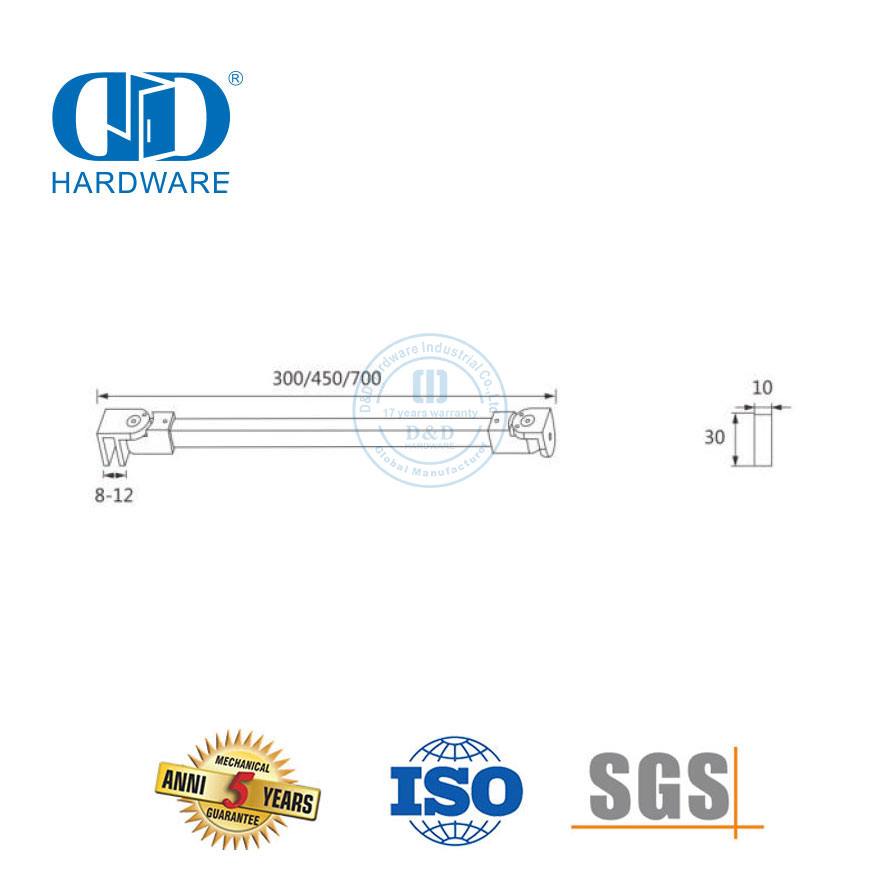 Système de cabine de douche commerciale en acier inoxydable, accessoires de porte en verre, séparateur de douche Panel-DDSC007