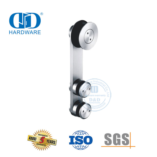 Rouleau de porte de douche en acier inoxydable, quincaillerie de porte coulissante en verre pour salle de bain-DDGS101