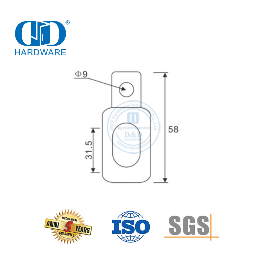 Arrêt de porte en acier inoxydable porte de douche rouleau verre porte coulissante rouleau verre porte raccord pour salle de bain Washroom-DDGS117