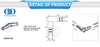 Insertion d'angle de Tube, accessoires en verre en acier inoxydable, quincaillerie de porte, raccord de porte en verre pour lavabo Bathroom-DDGS130