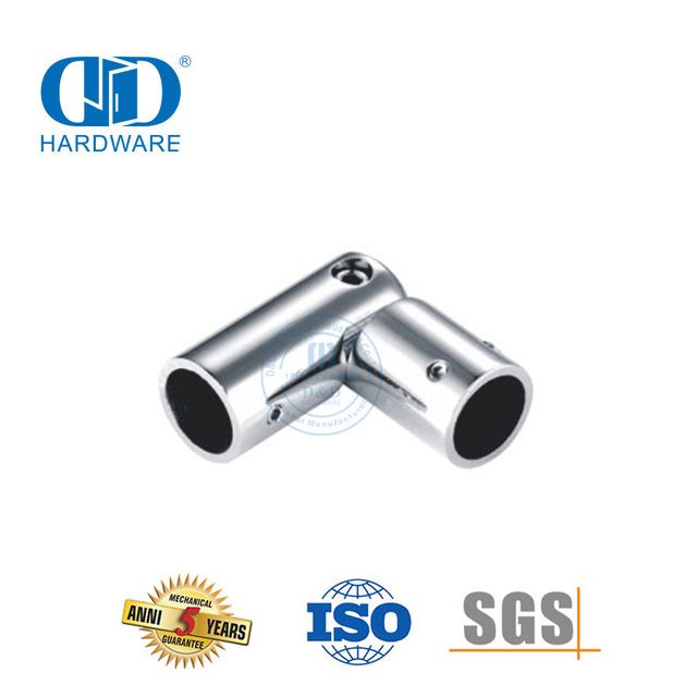 Connecteur de support de panneau d'accessoire de porte en verre d'acier inoxydable, connecteur de support de barre de tuyau pour garde-corps Stairway-DDSC028