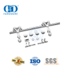 Kits de porte à Double porte d'armoire de maison en acier inoxydable, quincaillerie de porte de grange en verre coulissant, Accessories-DDBD047