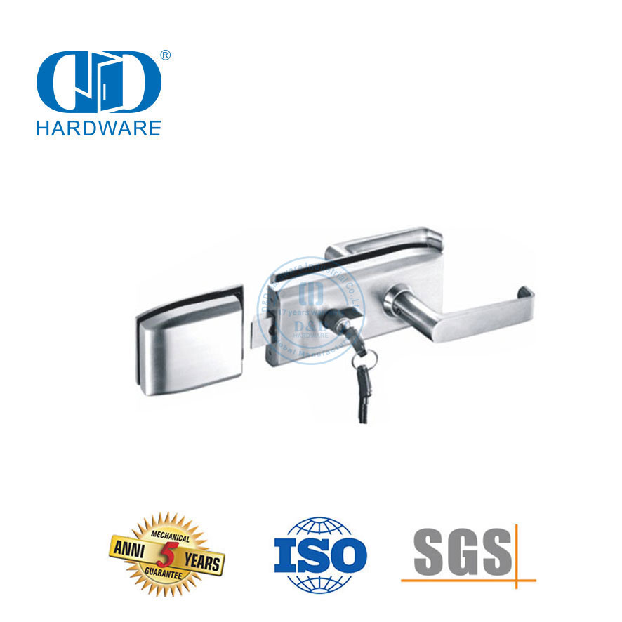 Serrure de poignée de serrure de porte de matériel de correction de verre d'acier inoxydable de haute sécurité pour l'école de bureau-DDGL002