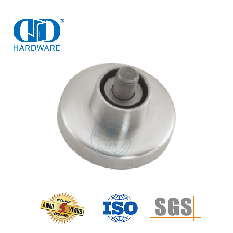 Accessoires de toilettes, porte en verre de Type rond, support de montage mural en acier inoxydable, matériel accessoire-DDWC006