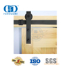 Kit d'armoire en acier inoxydable, accessoires, ensemble de rails, quincaillerie à rouleaux pour porte simple en bois de grange coulissante en carbone pour porte intérieure-DDBD001
