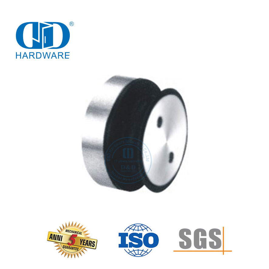 Rouleaux de quincaillerie pour portes coulissantes en acier inoxydable, vente en gros, pour montage de meubles en verre, Hardware-DDGP020