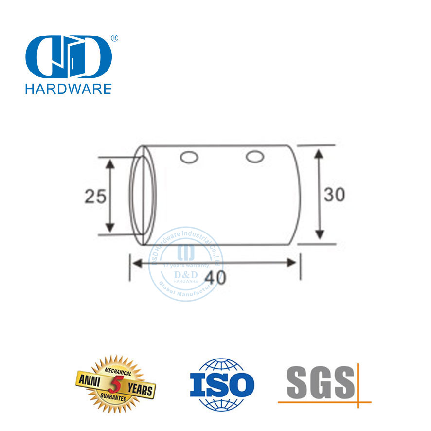 Système de cabine de douche en acier inoxydable, panneau de douche en verre sans cadre, support de panneau en verre, Connector-DDSC033