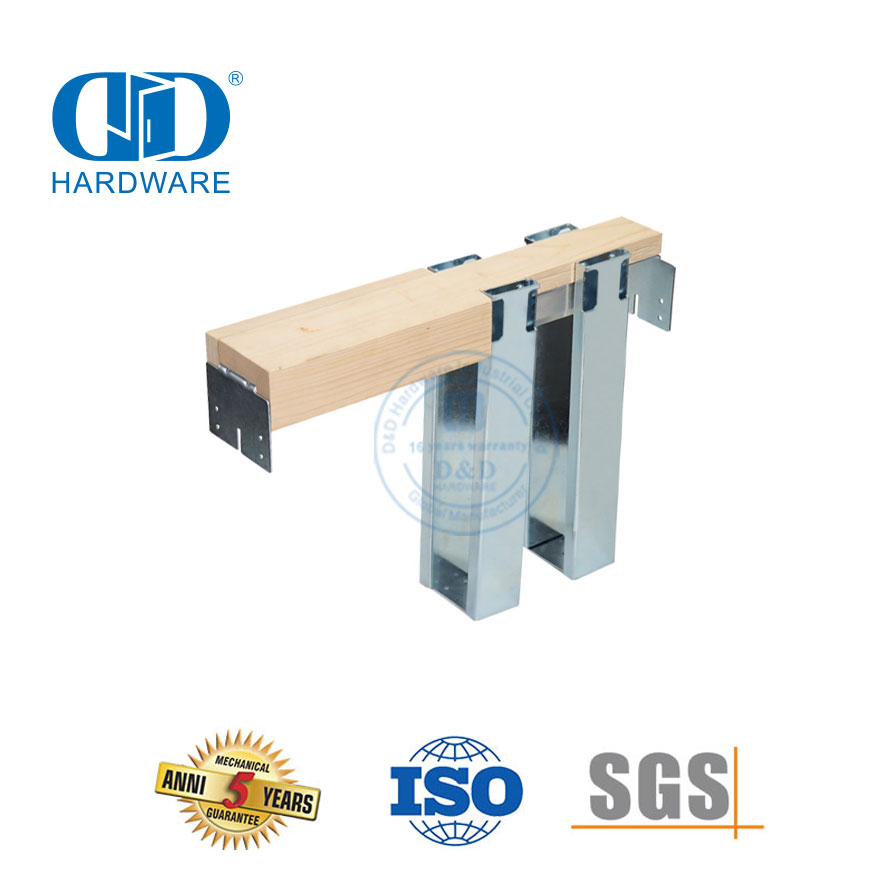 Cadre de porte de poche en acier inoxydable, quincaillerie de porte coulissante en bois, quincaillerie de porte de grange Accessories-DDBD064