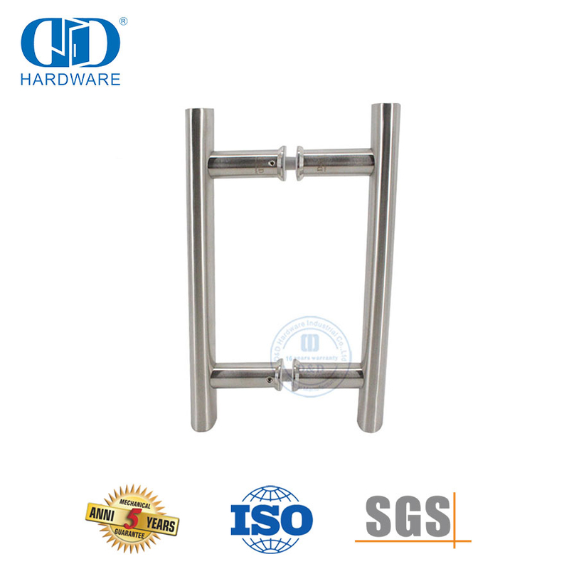 Poignée de traction en acier inoxydable en forme de H de haute qualité pour porte coulissante en verre-DDPH001-A Φ25-SSS