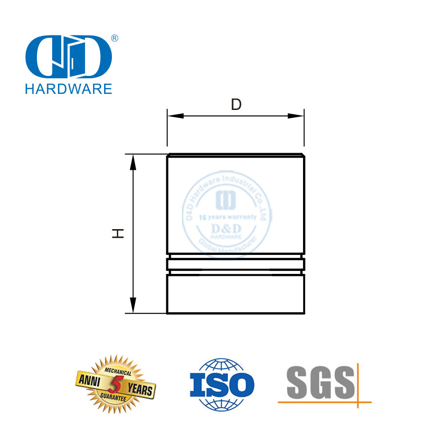  Poignée de porte en acier inoxydable en cuivre de sécurité boutons d'armoire poignées de meubles tirer Kitchen-DDFH058