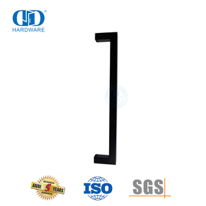 Poignée carrée en acier inoxydable, 12x12mm, pour porte extérieure en verre de salle de douche-DDPH034-MB