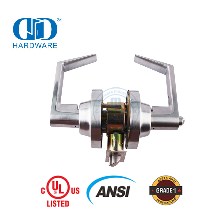 Serrure tubulaire ANSI Grade 1, haute sécurité, ouverture en douceur, serrure verrouillable pour porte intérieure commerciale Lockset-DDLK009