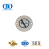Plaque de signalisation ronde en acier inoxydable, panneau d'avertissement, porte publique creuse en métal, Signature Plate-DDSP008