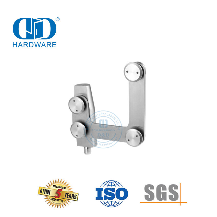 Raccord de patch en acier inoxydable, raccord pivotant, connecteur incurvé, Pivot en verre, Fitting-DDGP007