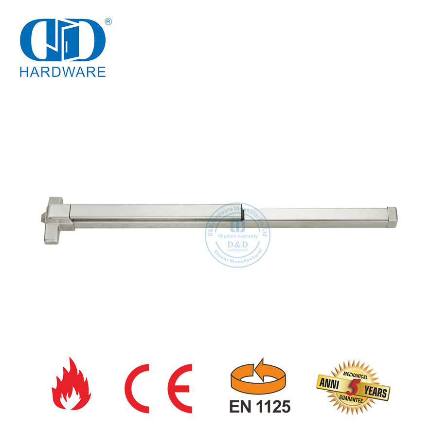 Matériel de sortie de panique de barre de poussée de sortie de poignée de levier d'acier inoxydable résistant au feu homologué CE UL pour Door-DDPD025-CE en bois