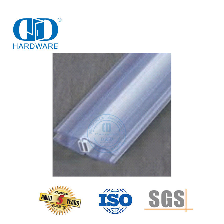 Bande d'étanchéité magnétique pour porte en verre, bande d'étanchéité en plastique PVC étanche, Fittings-DDWS001 de salle de bains