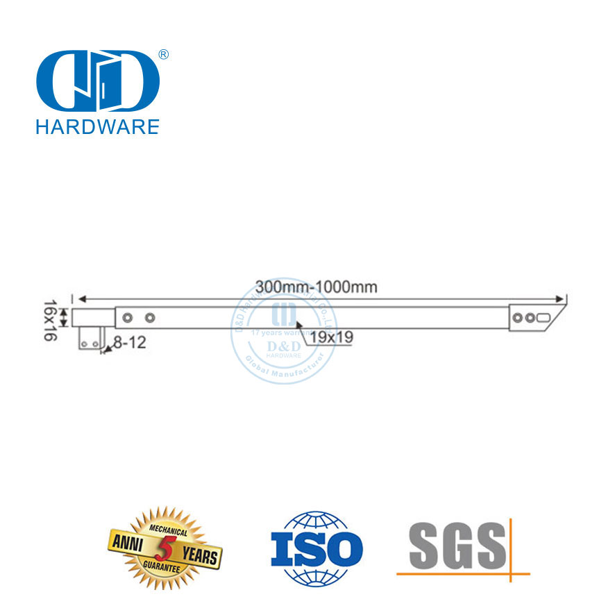 Cabines de douche commerciales en acier inoxydable Cloisons de cabine de douche Hardware-DDSC025 de porte en verre