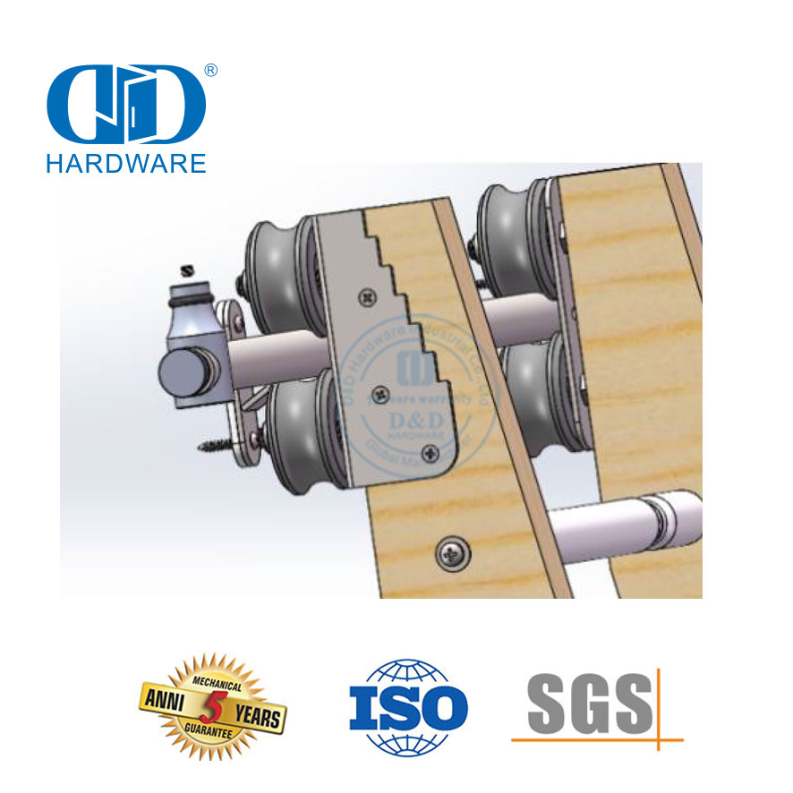 Quincaillerie de porte de grange en acier inoxydable, accessoires de porte d'entrée, poignée d'entrée, porte coulissante en bois, échelle Hardware-DDBD029