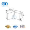 Cabines de douche commerciales en acier inoxydable support fixe support en verre diviseur pince de séparation Connector-DDSC019