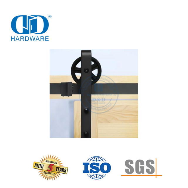 Quincaillerie pour porte de grange coulissante en acier inoxydable, quincaillerie pour meubles, quincaillerie pour porte en bois de grange, piste Kit-DDBD010