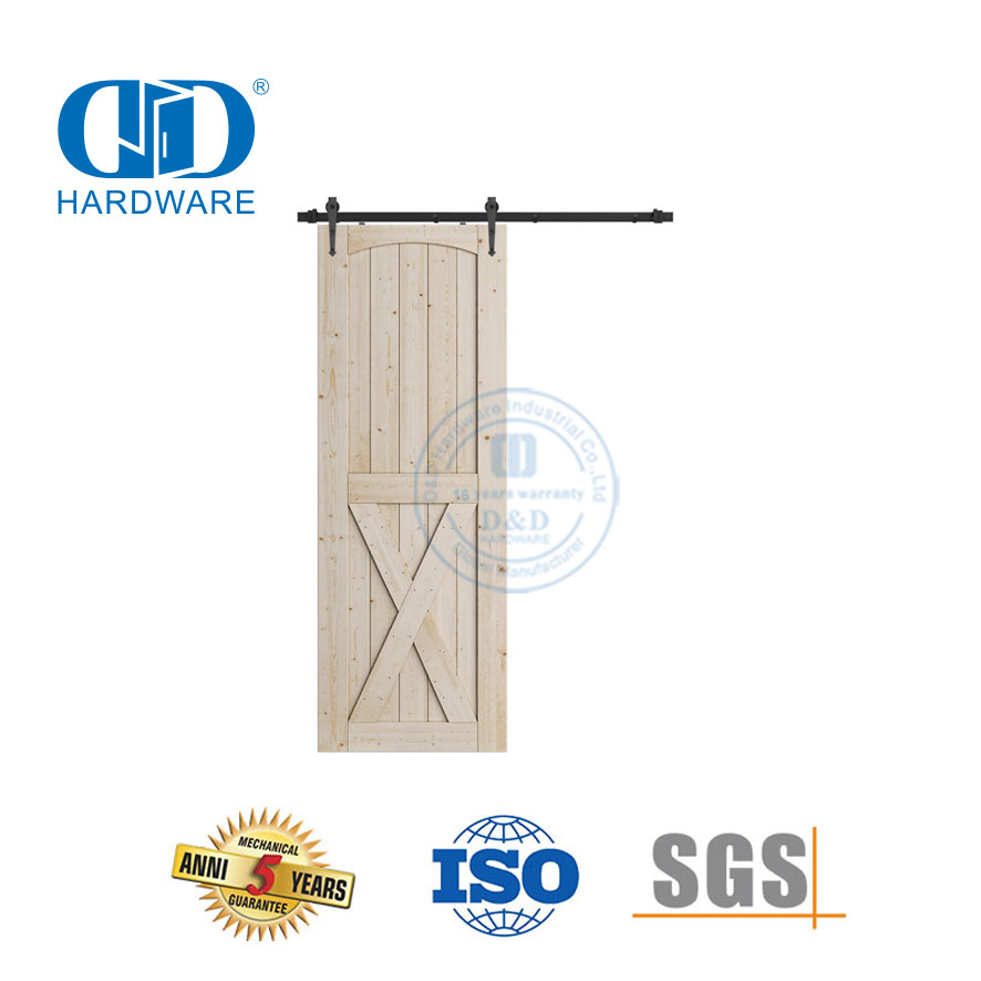 Quincaillerie de porte en acier inoxydable, accessoire de dérivation, quincaillerie de porte de grange, matériel de porte en bois de grange, Hardware-DDBD006