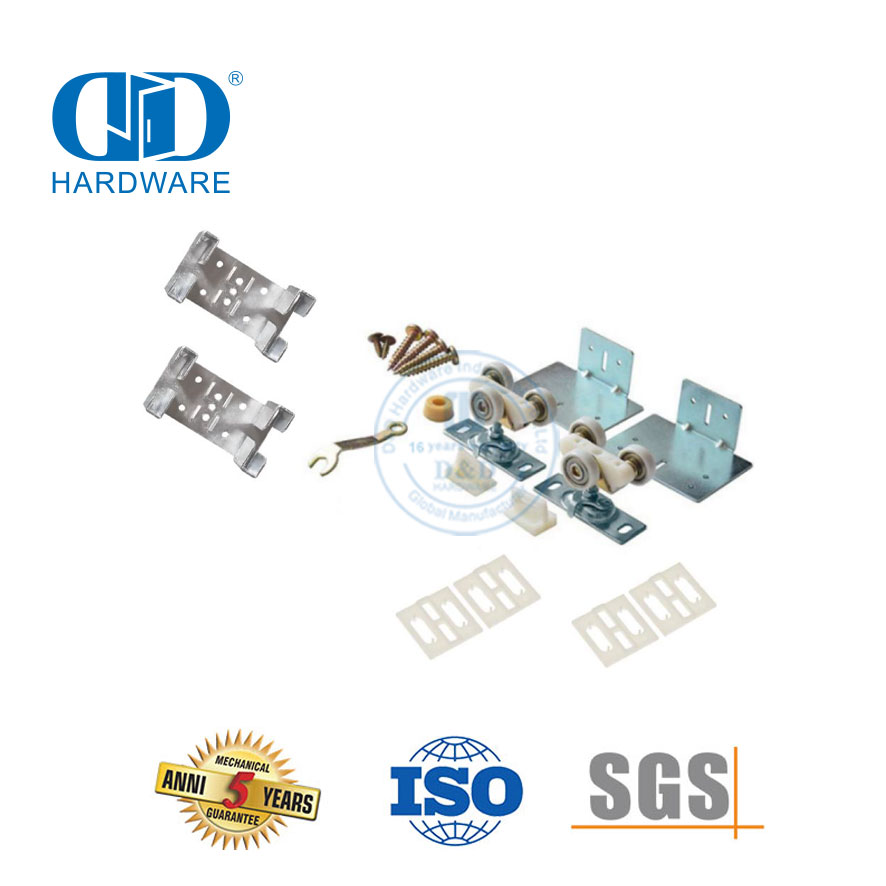 Matériel de porte de grange de dérivation de Style moderne en acier inoxydable, porte de grange coulissante, rail de meubles Hardware-DDBD069