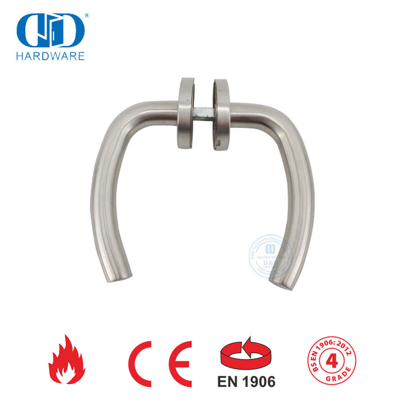 Décoration de maison moderne EN 1906 matériel poignées à levier creux argentées-DDTH004-SSS