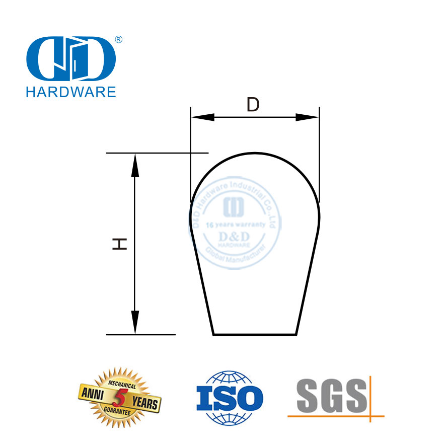 Bouton de meuble en cuivre en acier inoxydable Bouton de tiroir en acier inoxydable-DDFH047