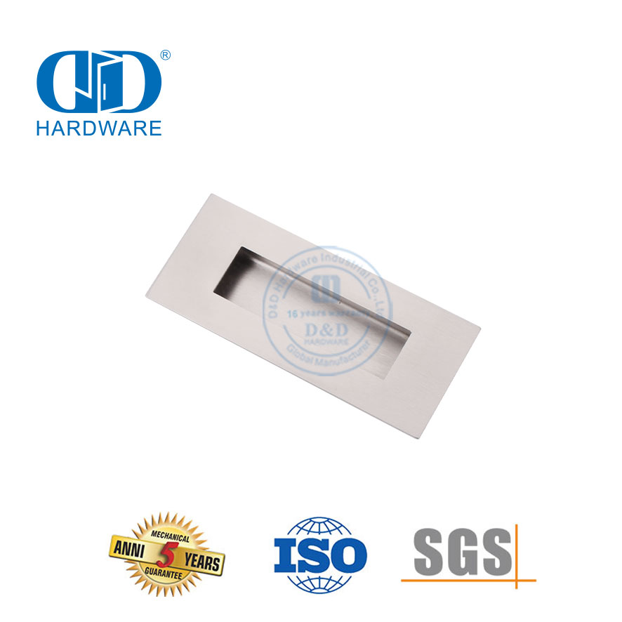 Poignée de traction encastrée en cuivre et en acier inoxydable pour armoire de cuisine-DDFH009-B