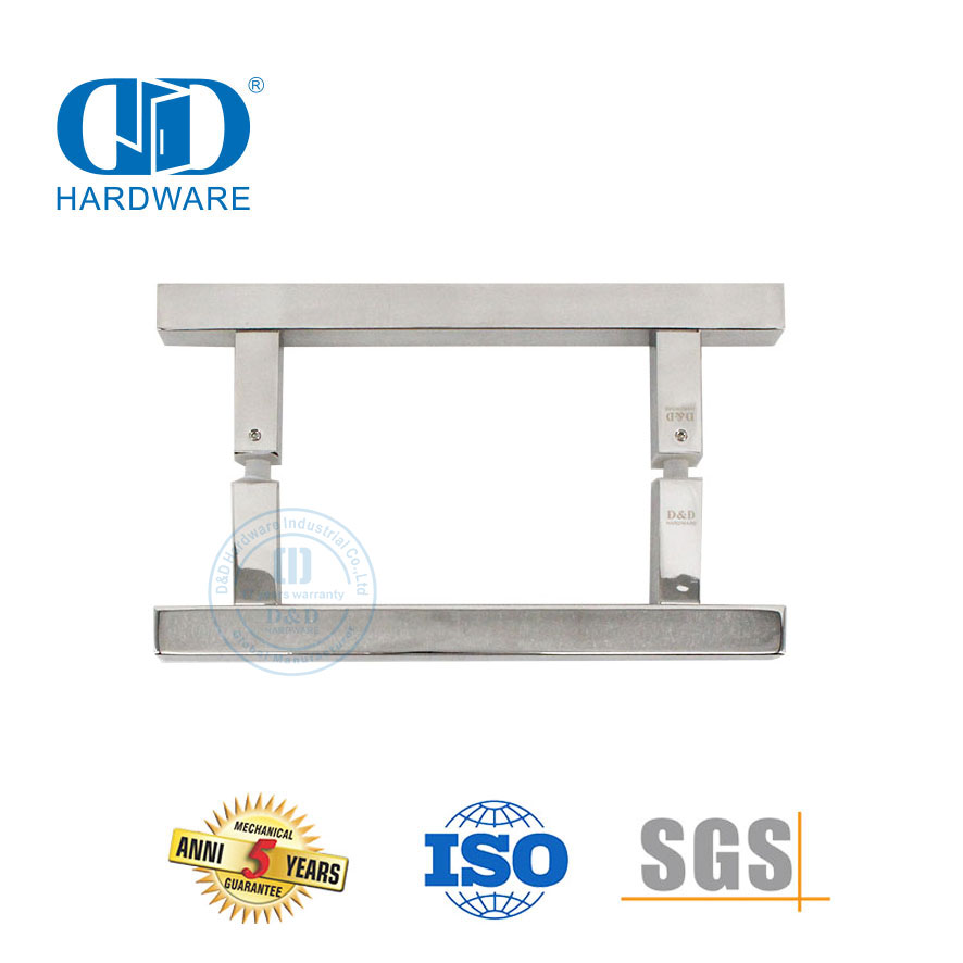 Poignée de traction en acier inoxydable miroir poli pour porte en verre commerciale-DDPH016-A Φ25-PSS