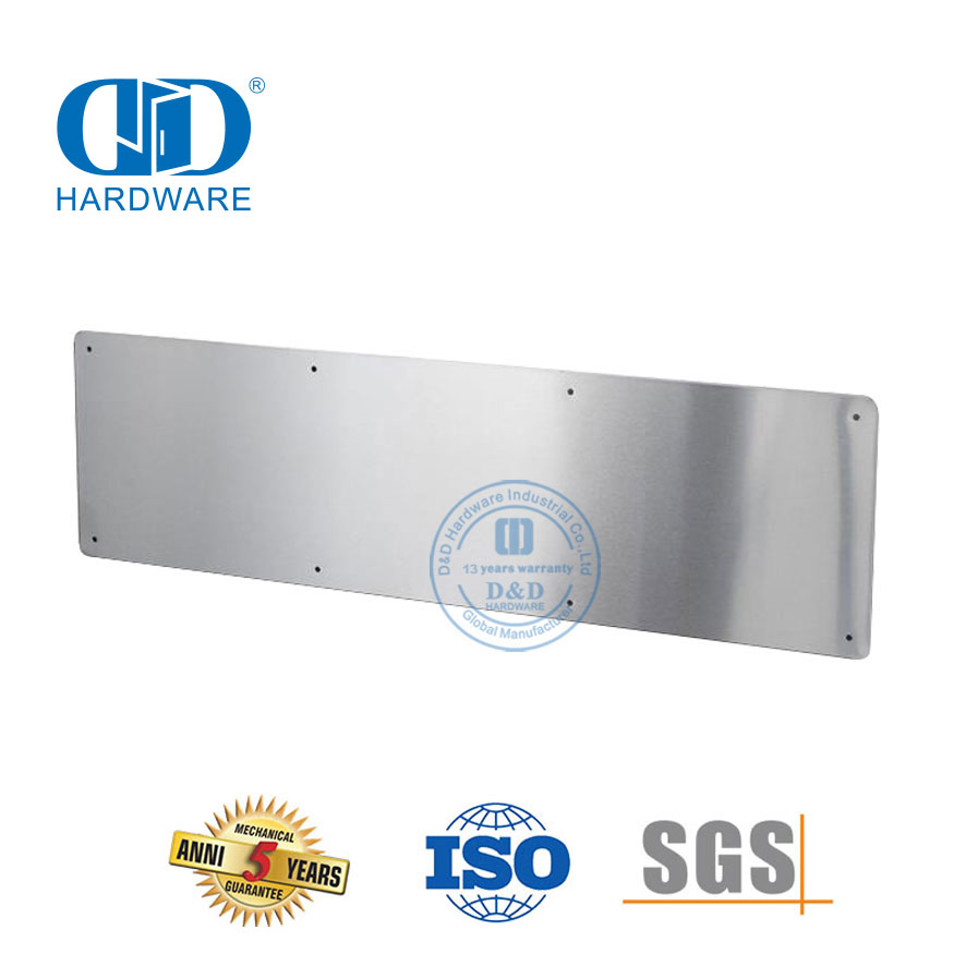 Haute qualité en acier inoxydable différentes positions utilisation fond de protection intérieur extérieur porte coup de pied Plate-DDKP001