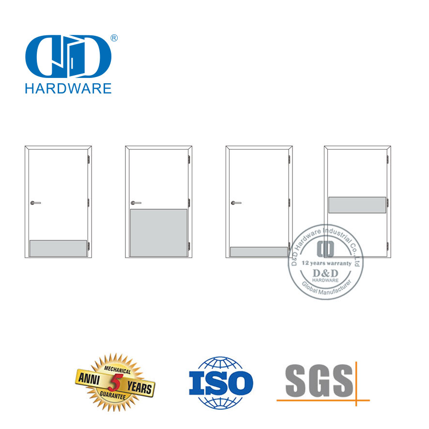 Usine marché américain utilisation en acier inoxydable armure de protection plaque de coup de pied de porte avant en métal inférieure commerciale-DDKP002