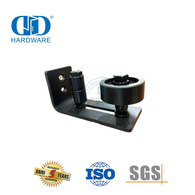 Chine usine en acier inoxydable couleur noire accessoires de quincaillerie de porte de grange matériel de guide de protection de porte matériel de construction-DDBD075