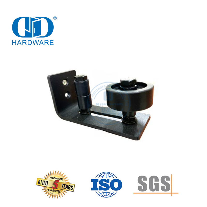 Chine usine en acier inoxydable couleur noire accessoires de quincaillerie de porte de grange matériel de guide de protection de porte matériel de construction-DDBD075