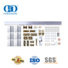 Kit de porte coulissante bi-pliante en acier inoxydable de haute qualité, quincaillerie de système de porte de grange de dérivation Hardware-DDBD071