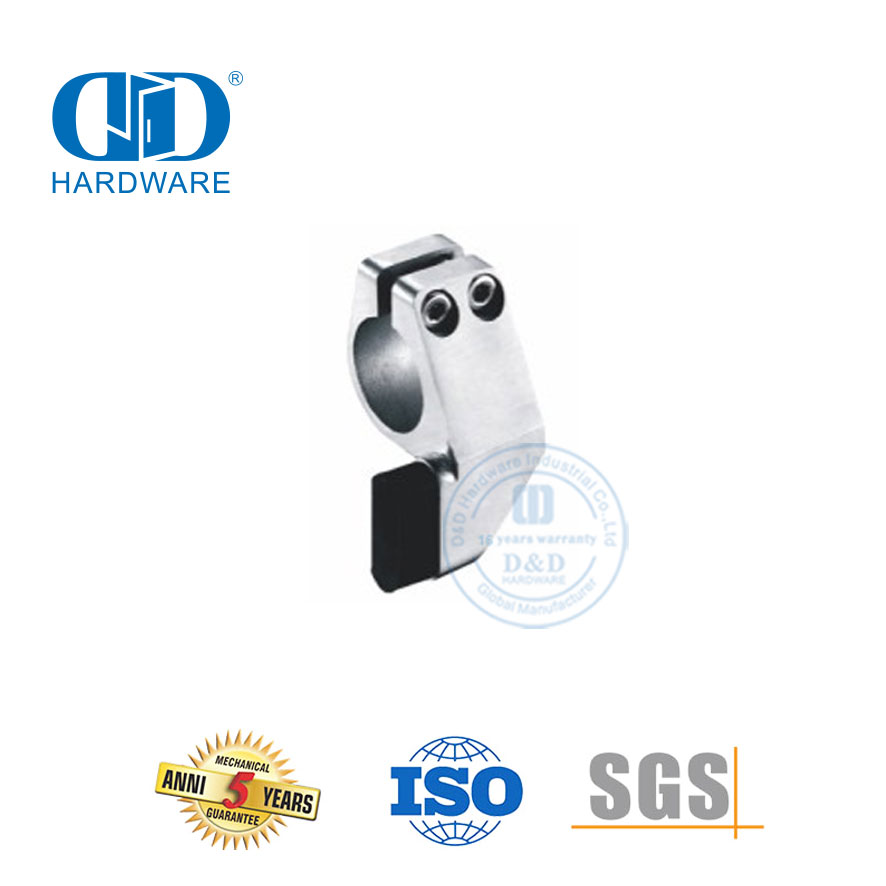 Connecteurs fiables et sécurisés, quincaillerie en verre en acier inoxydable, porte coulissante en verre pour salle de bain Door-DDGS002