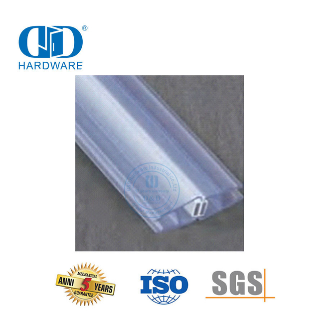 Bande d'étanchéité magnétique pour porte en verre, bande d'étanchéité en plastique PVC étanche, Fittings-DDWS001 de salle de bains