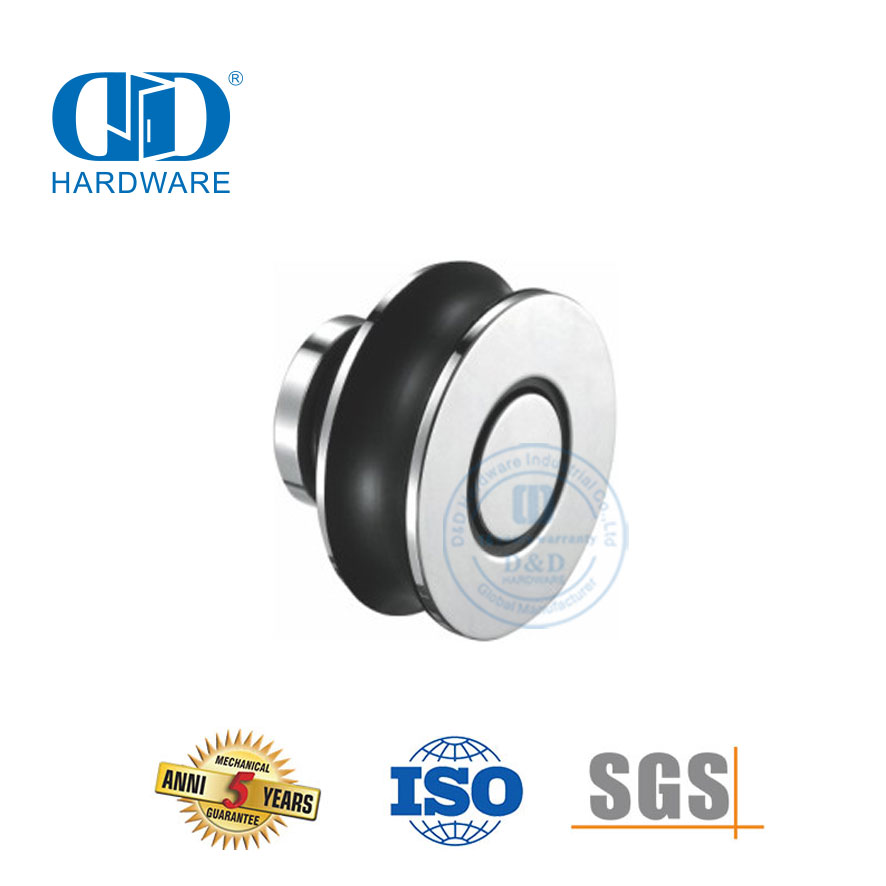 Quincaillerie de porte coulissante en acier inoxydable, quincaillerie de construction, raccord en verre pour salle de bain Door-DDGS108