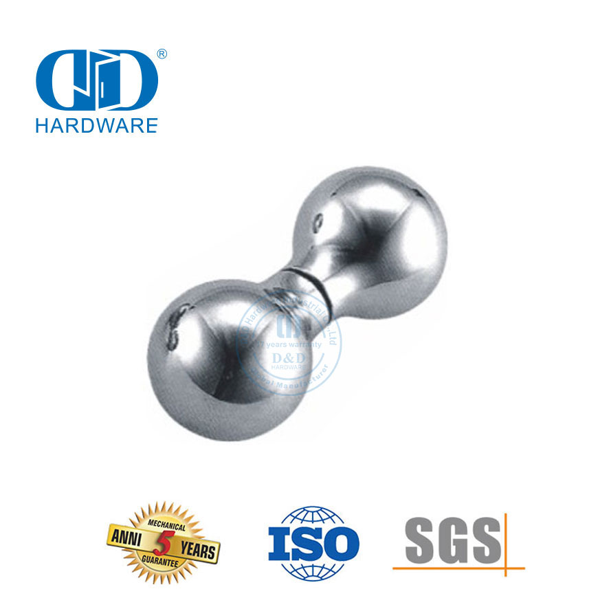 Poignée de porte de douche en verre carrée ronde, bouton en acier inoxydable, bouton de porte en verre-DDSK008