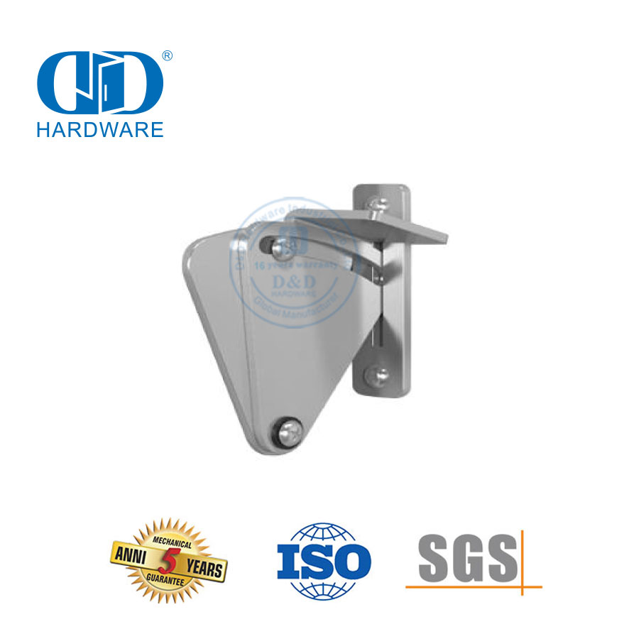 Argent en acier inoxydable Double tête rouleau coulissant grange porte matériel serrure garde grange porte matériel boulon loquet Lock-DDBD129