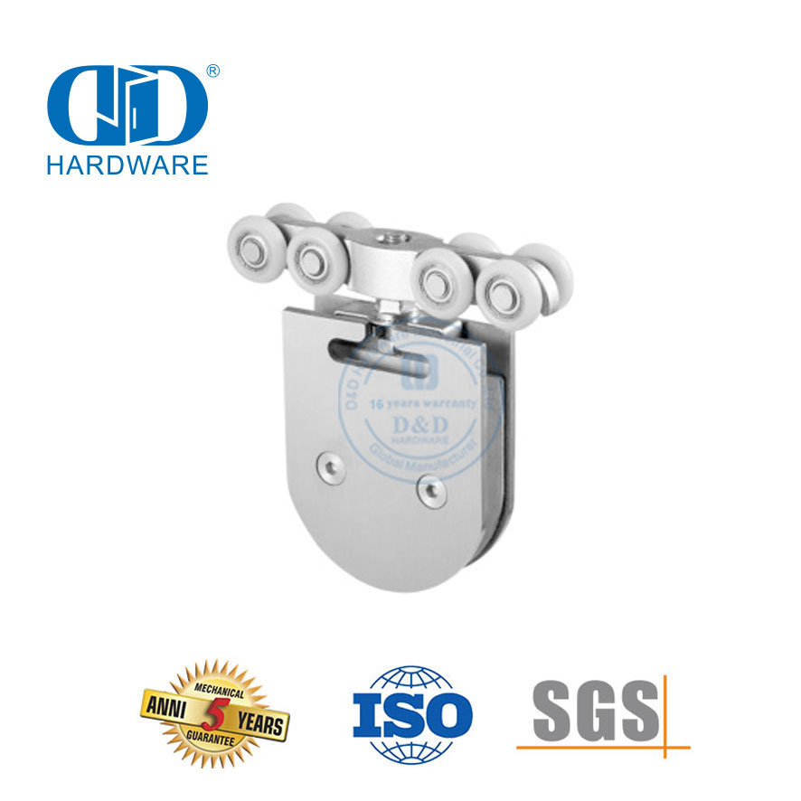 Pince de porte en aluminium et acier inoxydable, cintre de porte coulissante, porte en verre, raccord de porte à rouleau pour porte simple coulissante-DDGS133