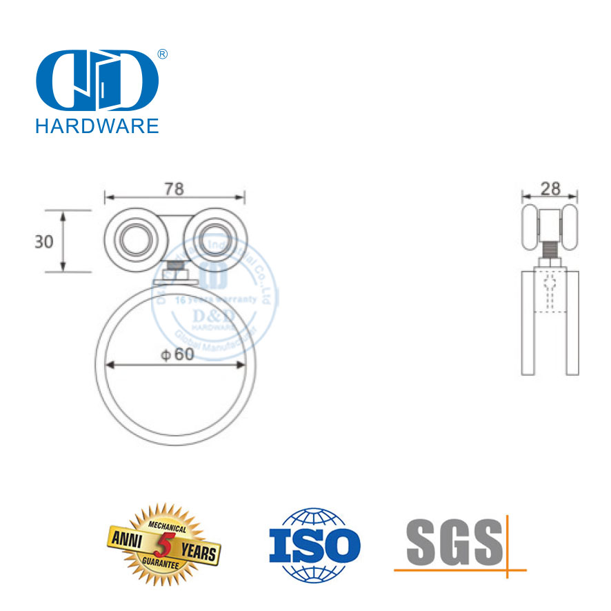 Installation facile pince de porte en acier inoxydable matériel en verre cintre de porte coulissante matériel de construction pour salle de bain chambre-DDGS135
