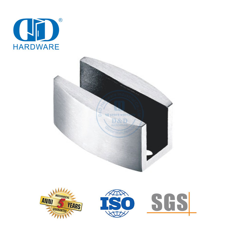 Guide de porte coulissante en acier inoxydable, raccord de porte coulissante en verre, accessoires de meubles de rouleau de porte de douche pour salle de bain et toilettes-DDGS128