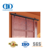 Quincaillerie de porte de grange coulissante, robuste et durable, personnalisée en acier inoxydable, Rail noir, pour porte de grange coulissante, Hardware-DDBD042