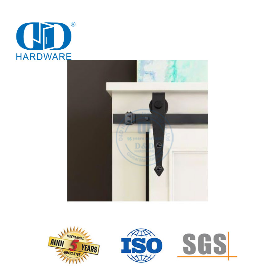 Chine Fabricant Quincaillerie de meubles en acier inoxydable Quincaillerie de porte Ensemble de rails Matériel de porte de grange robuste-DDBD033